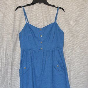 Cope (Urban Outfitters) - Cobalt Blue Linen Mini Dress, M